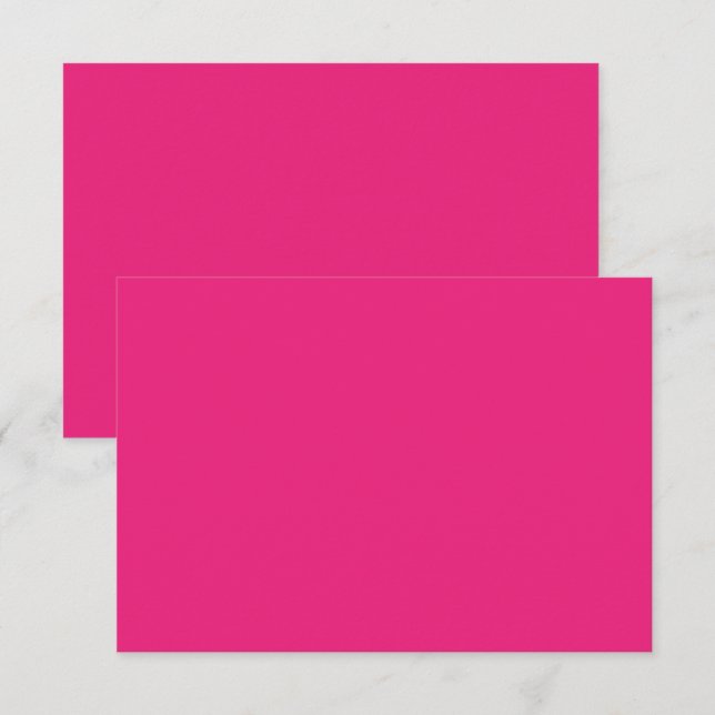 a pink background with a black thank you card (Front/Back)