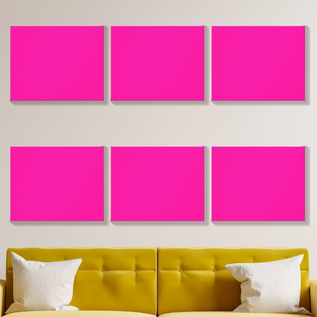 a pink background with a  canvas photo tile  (Living Room)