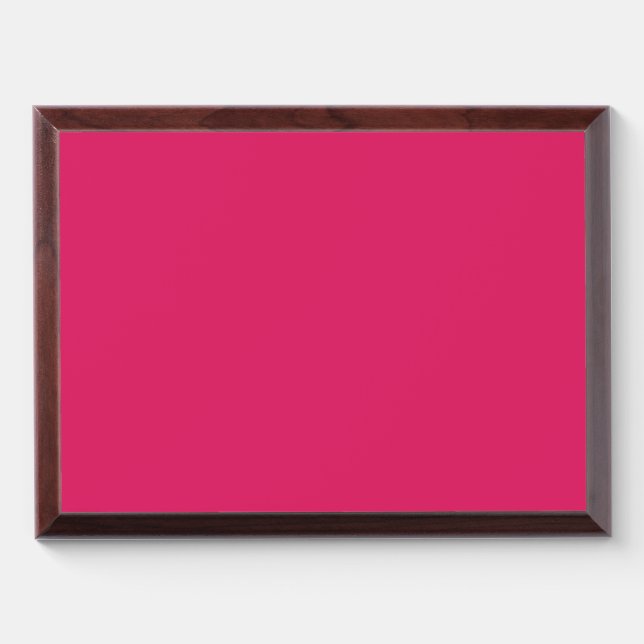 a pink background with a white border award plaque (Horizontal)