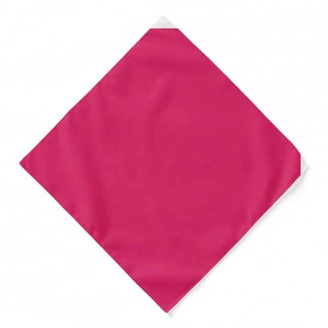 a pink background with a white border bandana (Front)