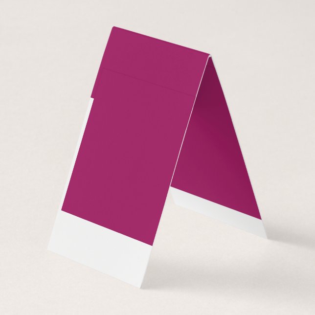 a pink background with a white border business card (Back)