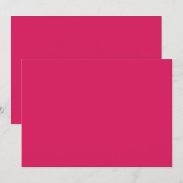 a pink background with a white border thank you card (Front/Back)