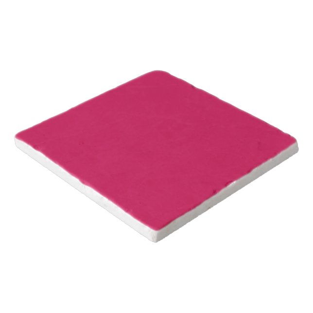 a pink background with a white border trivet (Corner)