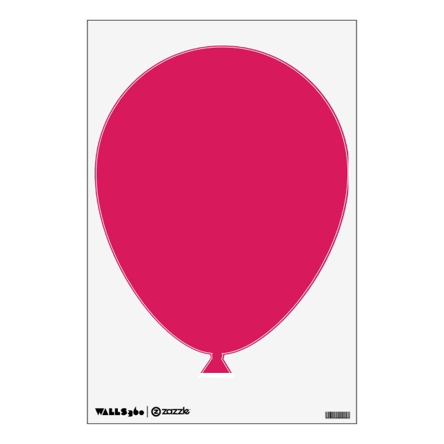 a pink background with a white border wall decal (Front)