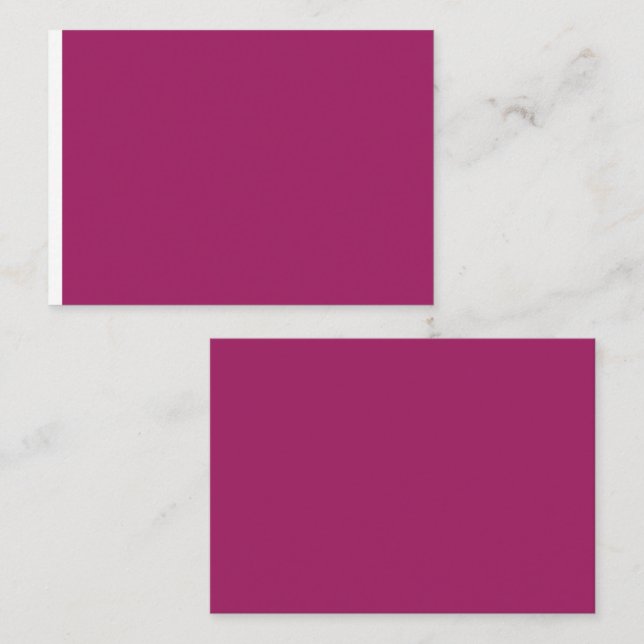 a pink background with a white place card (Front/Back)