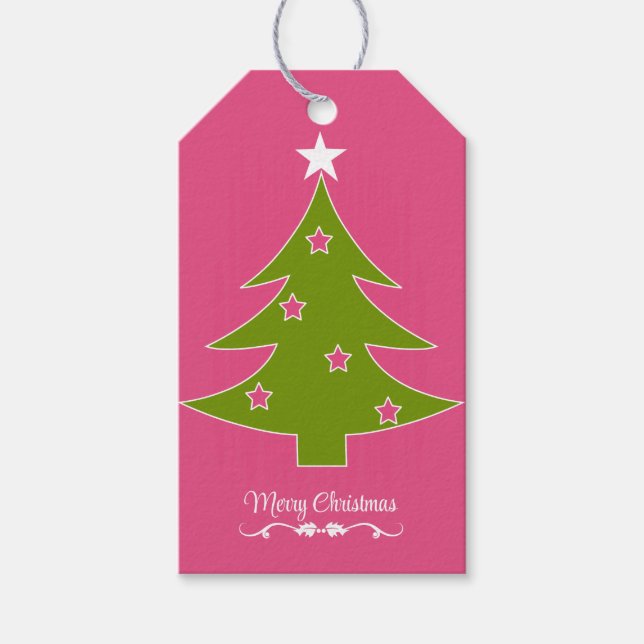 A Pink Christmas Gift Tags (Front)
