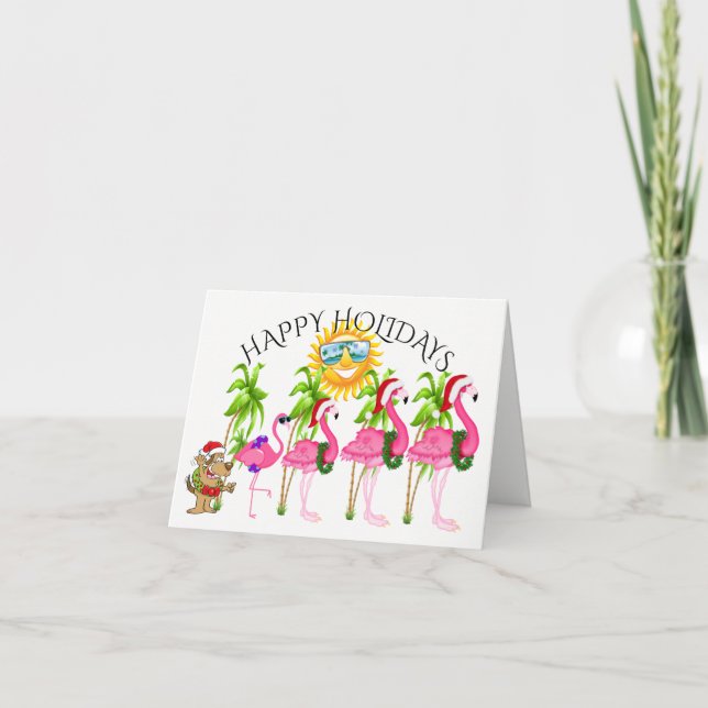 A Pink Flamingo Family Holiday HolidayZforDayz (Front)