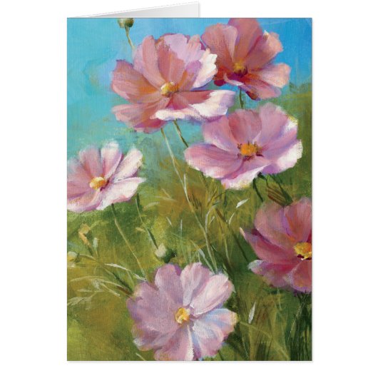 A Pink Floral Garden Cards (Front)