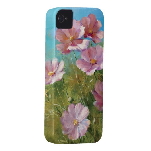 A Pink Floral Garden Case-Mate iPhone Case (Back/Right)