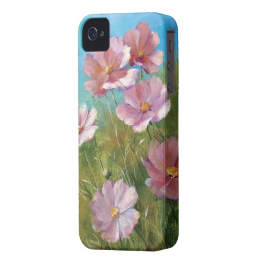 A Pink Floral Garden Case-Mate iPhone Case (Back Left)