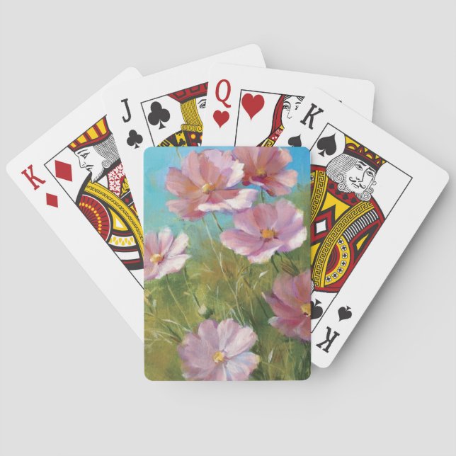 A Pink Floral Garden Poker Cards (Back)
