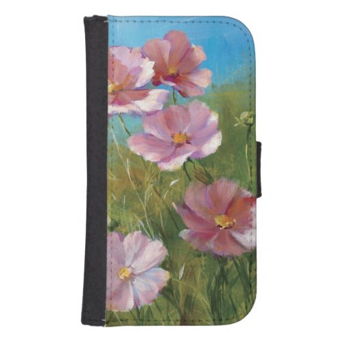 A Pink Floral Garden Phone Wallet