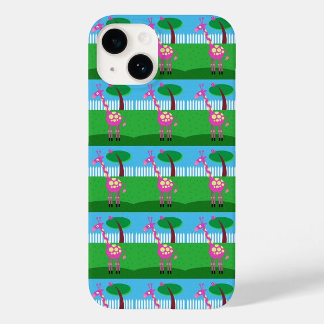 A Pink Giraffe Lives in My Backyard Phone Case (Back)