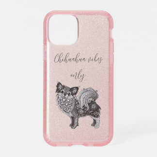 A Pink Glitter iPhone 11 Pro case Chihuahua vibes