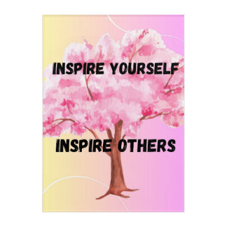 A pink motivational wall art