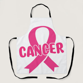A pink ribbon breast cancer awareness apron