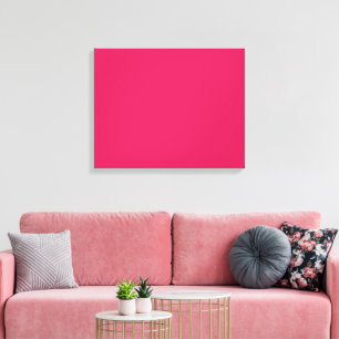A pink square with a crisp white border, presentin canvas print