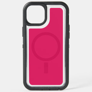 A pink square with a crisp white border, presentin iPhone 15 plus case