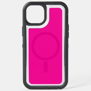 A pink square with a white border, creating a simp iPhone 15 plus case