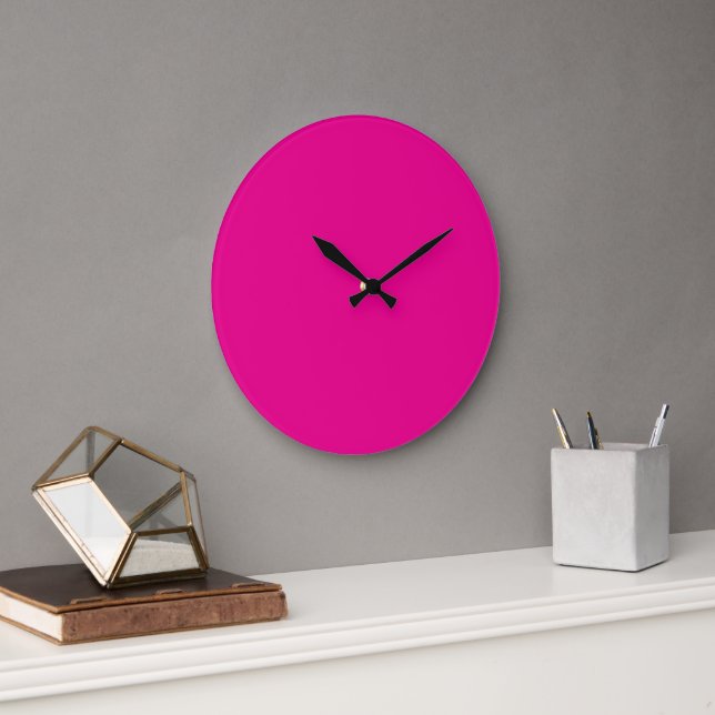 A pink square with a white border, creating a simp large clock (Office)