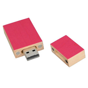 A pink square with a white border, creating a simp wood flash drive