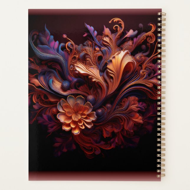 A Pinkish Colored Space Flower Planner (Back)
