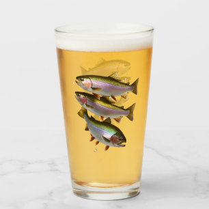 A Pint of Trout Glass