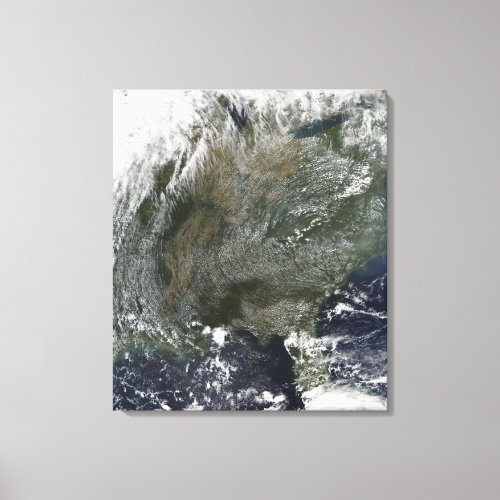 A pinwheel_like pattern of high pressure clouds canvas print