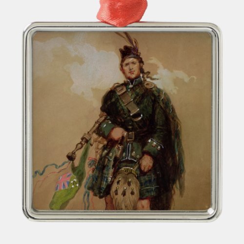 A Piper of the 79th Highlanders at Chobham Metal Ornament