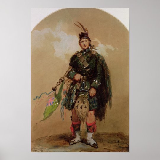 A Piper of the 79th Highlanders at Chobham Poster | Zazzle.com