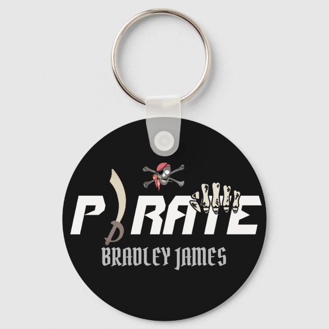 A Pirate | International Talk Like a Pirate day Keychain (Front)