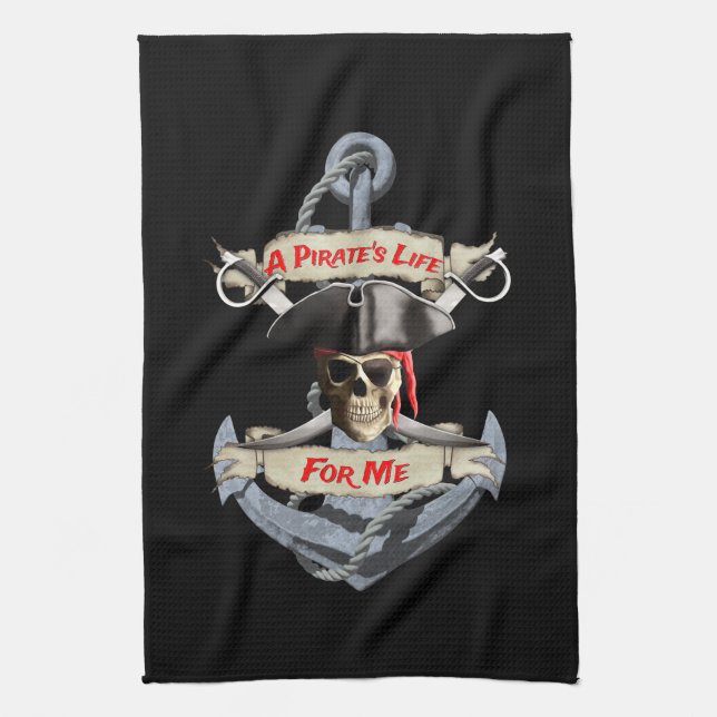 A Pirate Life For Me Kitchen Towel (Vertical)