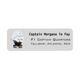 A Pirate Ship Label