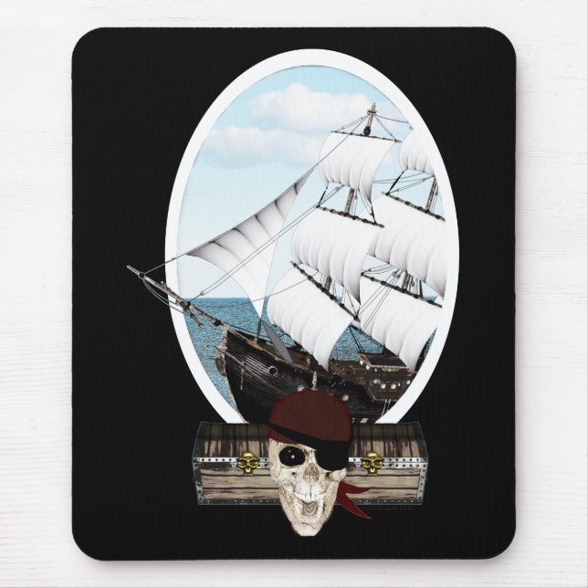 A Pirate Ship Mouse Pad (Front)