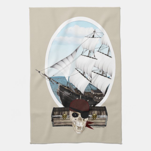 A Pirate Ship Towel (Vertical)