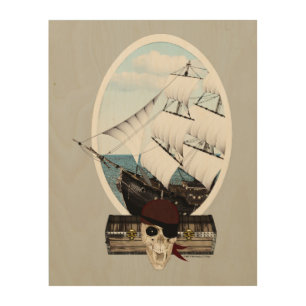 A Pirate Ship Wood Wall Art