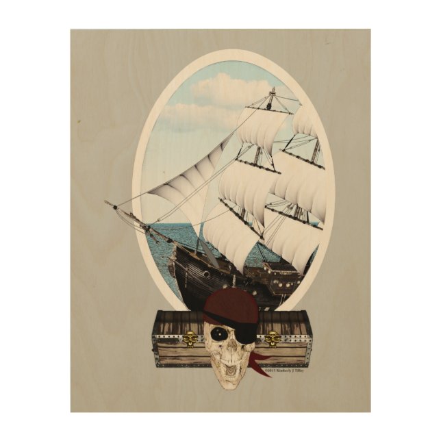 A Pirate Ship Wood Wall Art (Front)