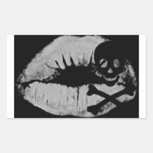 A Pirate's Kiss Rectangular Sticker