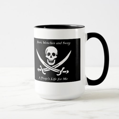 A Pirates Life black ringer mug