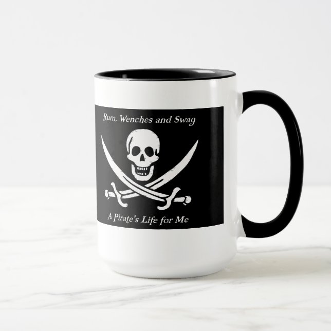 A Pirates Life black ringer mug (Right)