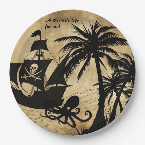 A Pirates Life For Me Ship at Sea Paper Plates