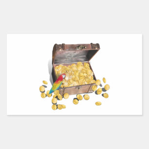 A Pirates Treasure Chest (Add Background Color) Rectangular Sticker