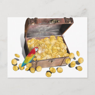 A Pirate's Treasure Chest Postcard