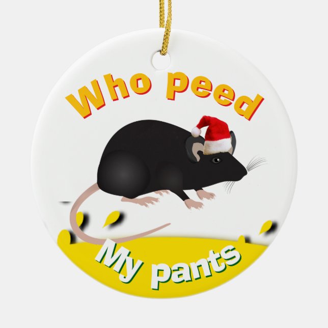 A pissboy Christmas Ceramic Ornament (Front)