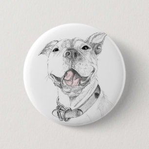 A Pit Bull Smile Button