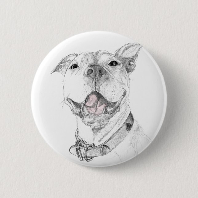 A Pit Bull Smile Button (Front)