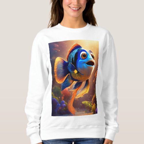 A Pixar Tale of a Whimsical Flying Fish Sweatshirt