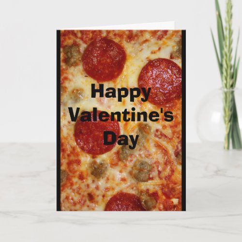 A Pizza My Heart Belongs To You Valentine Holiday Card