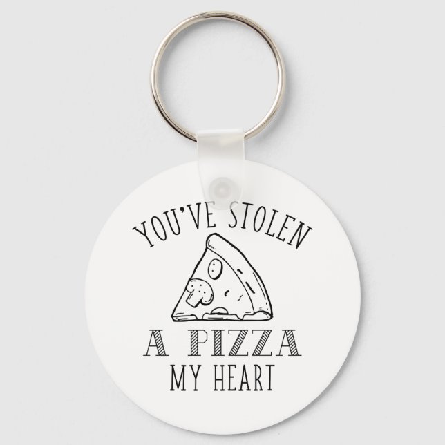 A Pizza My Heart Keychain (Front)