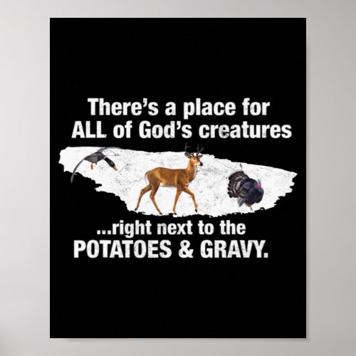 A Place For All Gods Creatures Fun Tasty Animals  Poster